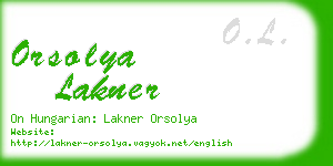 orsolya lakner business card